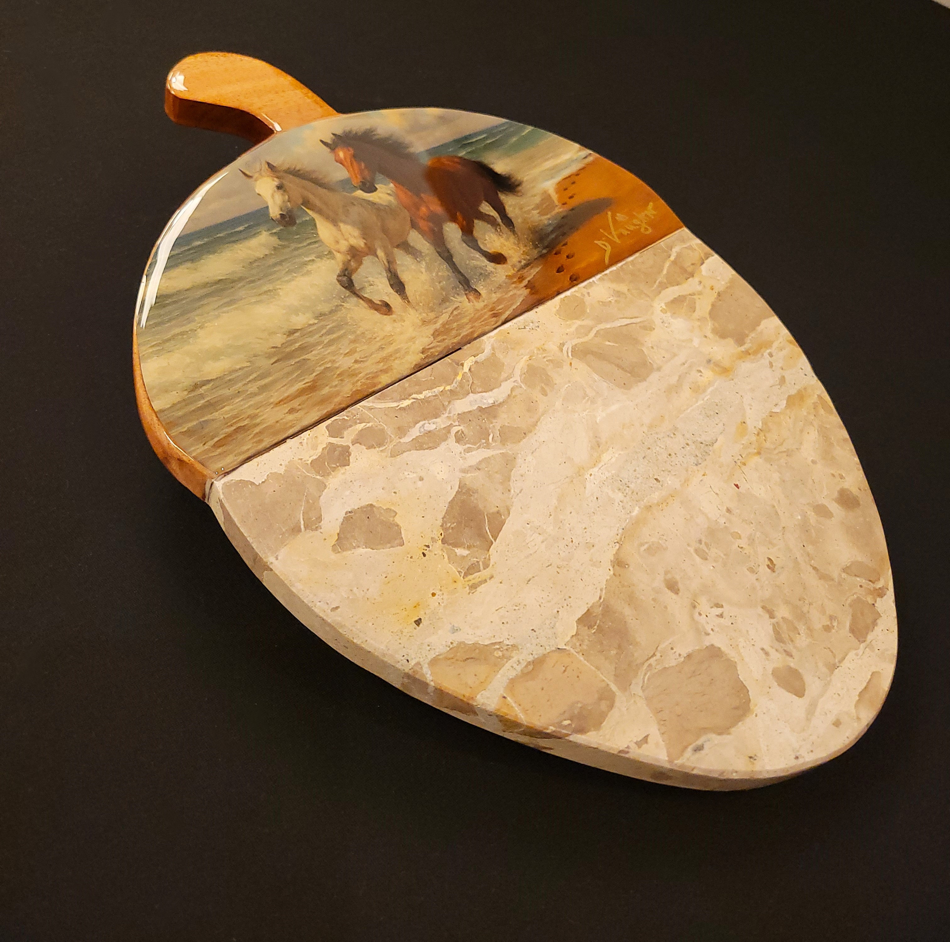 Acorn Wood and Marble Serving Boards